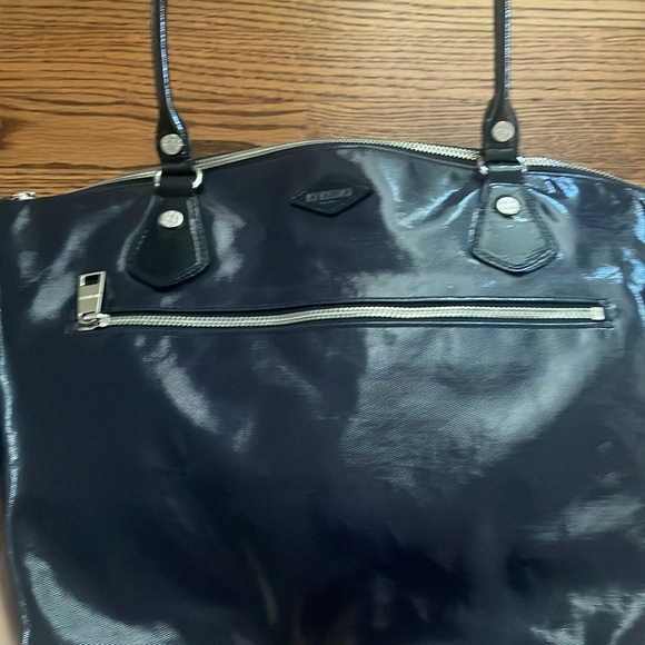 MZ Wallace Chelsea Tote small in Navy Gloss. - Picture 4 of 14
